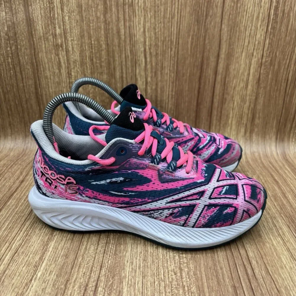 ASICS‎ Noosa Tri 15 Running Shoes Kids Size 4.5 or Womens 6 Pink Teal Multi